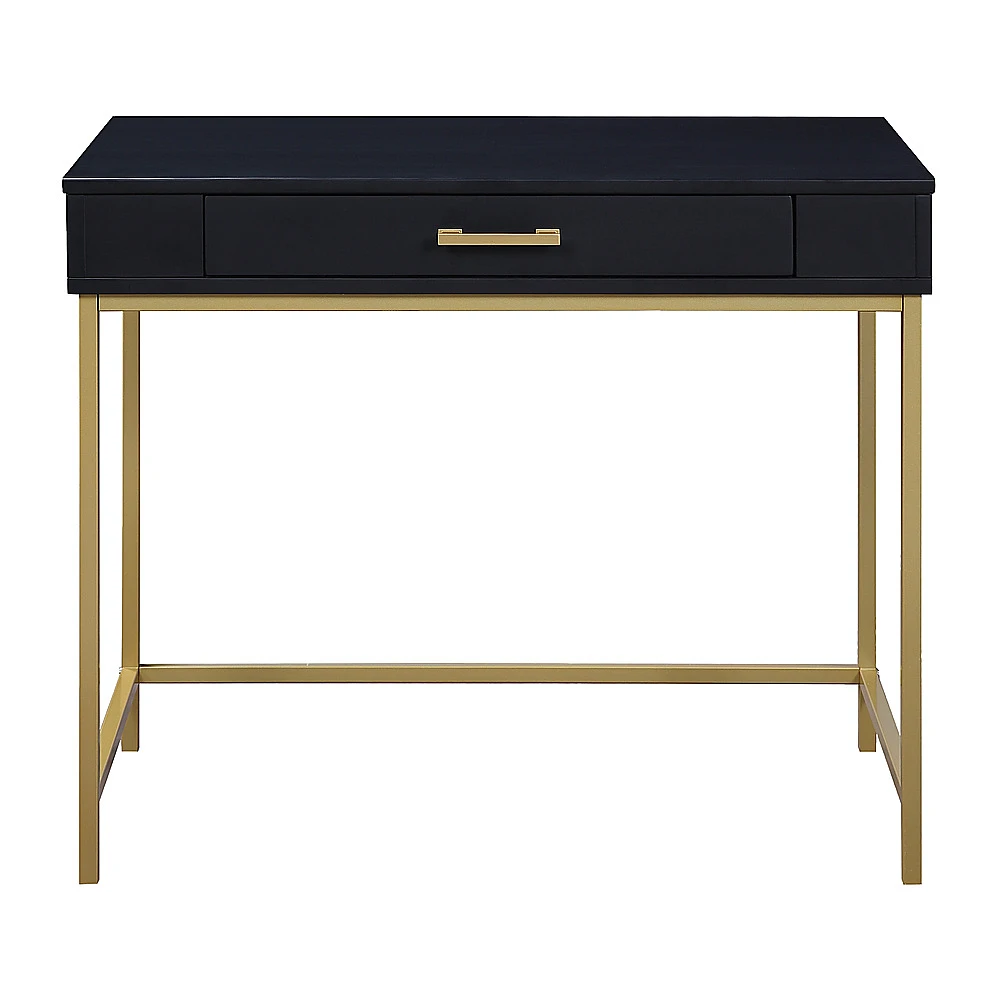 OSP Home Furnishings - Modern Life Desk in Finish With Gold Metal Legs