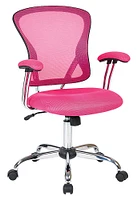 OSP Home Furnishings - Juliana Task Chair with Mesh Fabric Seat - Pink