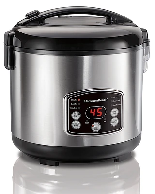 Hamilton Beach - 14-Cup Rice/Grain Cooker - Stainless Steel