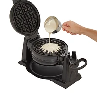 Hamilton Beach - Double Belgian Waffle Maker with Removable Nonstick Plates - Black