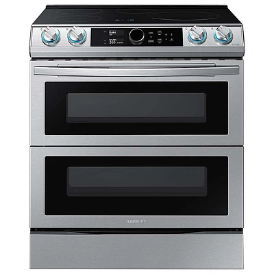 Samsung - 6.3 cu. ft. Slide-In Induction Range with WiFi, Flex Duo, Smart Dial & Air Fry - Stainless Steel