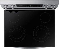 Samsung - 6.3 cu. ft. Freestanding Electric Range with WiFi and Steam Clean - Stainless Steel