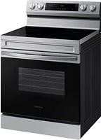 Samsung - 6.3 cu. ft. Freestanding Electric Range with WiFi and Steam Clean - Stainless Steel