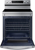 Samsung - 6.3 cu. ft. Freestanding Electric Range with WiFi and Steam Clean - Stainless Steel