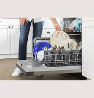 GE - Front Control Built-In Dishwasher with dBA