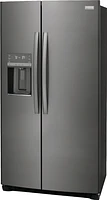Frigidaire - Gallery 22.3 Cu. Ft. Side-by-Side Counter-Depth Refrigerator - Black Stainless Steel
