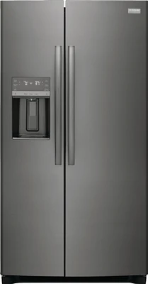 Frigidaire - Gallery 22.3 Cu. Ft. Side-by-Side Counter-Depth Refrigerator - Black Stainless Steel