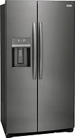 Frigidaire - Gallery 22.3 Cu. Ft. Side-by-Side Counter-Depth Refrigerator - Black Stainless Steel