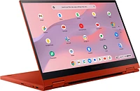 Samsung - Galaxy Chromebook 2 - 13.3" QLED Touch Screen - Intel Core i3 - 8GB Memory - 128GB eMMC - Fiesta Red