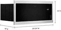 Whirlpool - 1.1 Cu. Ft. Built-In Microwave with Slim Trim Kit - Stainless Steel