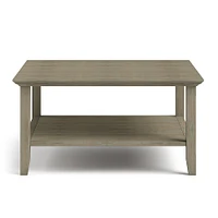 Simpli Home - Acadian Square Coffee Table - Distressed Grey