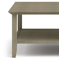 Simpli Home - Acadian Square Coffee Table - Distressed Grey