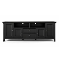 Simpli Home - Amherst Solid Wood 72 inch Wide Transitional TV Media Stand For TVs up to 80 inches - Black