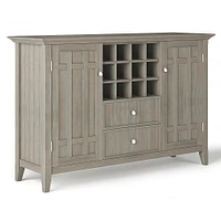 Simpli Home - Bedford Sideboard Buffet and Wine Rack