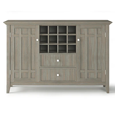 Simpli Home - Bedford Sideboard Buffet and Wine Rack