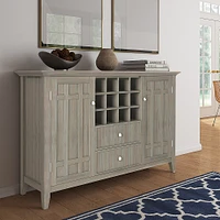 Simpli Home - Bedford Sideboard Buffet and Wine Rack