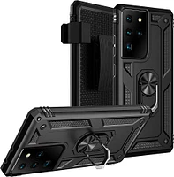 SaharaCase - Military Kickstand Series Case for Samsung Galaxy S21 Ultra 5G - Black