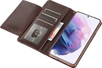 SaharaCase - Folio Wallet Case for Samsung Galaxy S21+ 5G - Brown