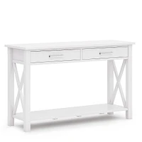 Simpli Home - Kitchener Console Sofa Table - White