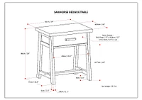 Simpli Home - Sawhorse Bedside Table - Farmhouse Grey
