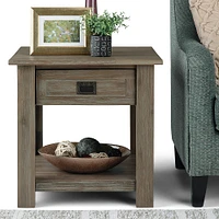 Simpli Home - Monroe End Table - Distressed Grey