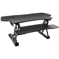 Mount-It! - Extra-Wide Height Adjustable Standing Desk Converter - Black