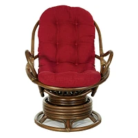 OSP Home Furnishings - Kauai Rattan Swivel Rocker Chair