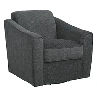 OSP Home Furnishings - Cassie Swivel Arm Chair - Charcoal