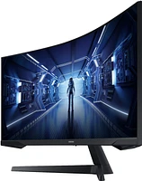 Samsung - Geek Squad Certified Refurbished Odyssey G5 34" LED Curved FreeSync Monitor With HDR - Black