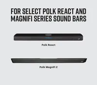 Polk Audio - Wireless Surround Speakers (Pair) for Polk React and Polk Magnifi Soundbars - Black