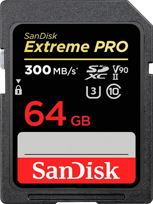 SanDisk - Extreme Pro 64GB SDXC UHS-II Memory Card