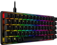 HyperX - Alloy Origins 60% Wired Mechanical Linear Red Switch Gaming Keyboard and RGB Back Lighting - Black