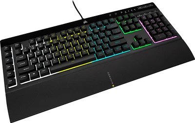 CORSAIR - K55 RGB Pro Full-size Wired Dome Membrane Gaming Keyboard with Elgato Stream Deck Software Integration - Black