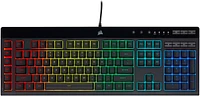 CORSAIR - K55 RGB Pro Full-size Wired Dome Membrane Gaming Keyboard with Elgato Stream Deck Software Integration - Black