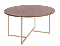 Elle Decor - Ines Round Coffee Table - Walnut