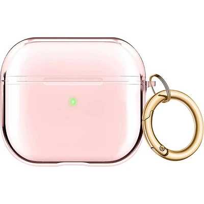 SaharaCase - Hybrid Flex Series Case for Apple AirPods 3 (3rd Generation) - Transparent Pink