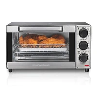 Hamilton Beach - Sure-Crisp 4-Slice Air Fryer Toaster Oven - STAINLESS STEEL