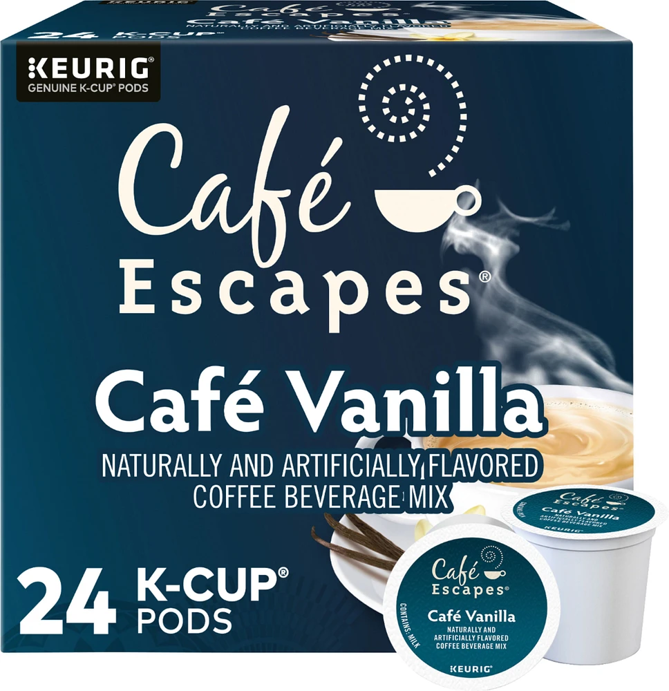 Café Escapes - Café Vanilla K-Cup Pods, 24 Count