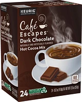 Café Escapes - Dark Chocolate Hot Cocoa K-Cup Pods, 24 Count