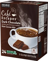 Café Escapes - Dark Chocolate Hot Cocoa K-Cup Pods, 24 Count