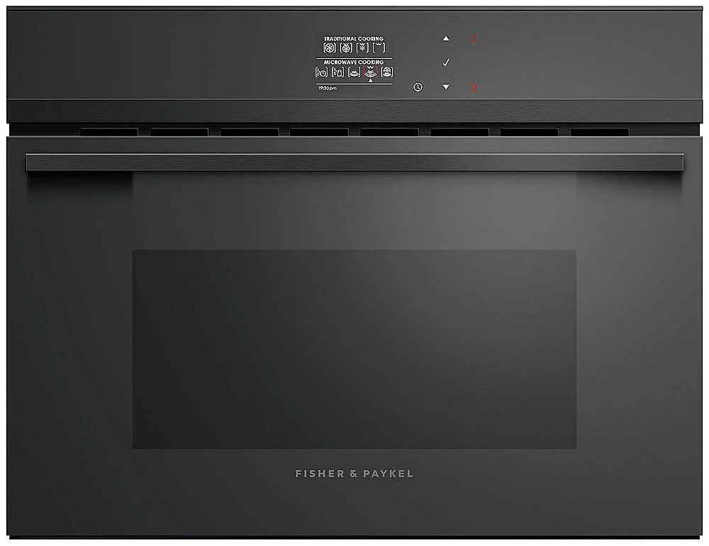 Fisher & Paykel - Minimal 23.5" Built-In Single Electric Convection Wall Oven - Black