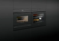 Fisher & Paykel - Minimal 23.5" Built-In Single Electric Convection Wall Oven - Black