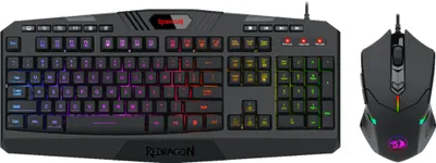 REDRAGON - S101-5 Wired Gaming Keyboard and Optical Mouse Gaming Bundle with RGB Backlighting - Black