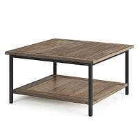 Simpli Home - Skyler Square Coffee Table - Beach Brown