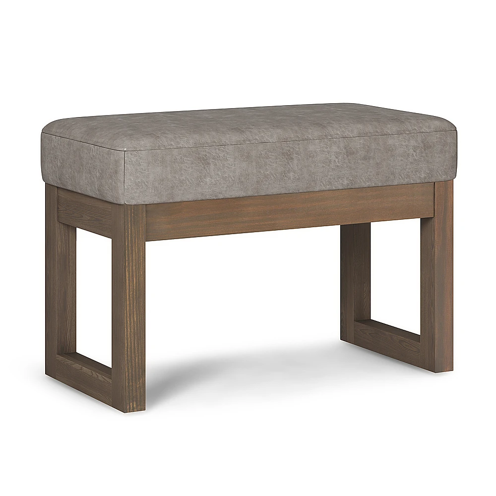 Simpli Home - Milltown Footstool Small Ottoman Bench