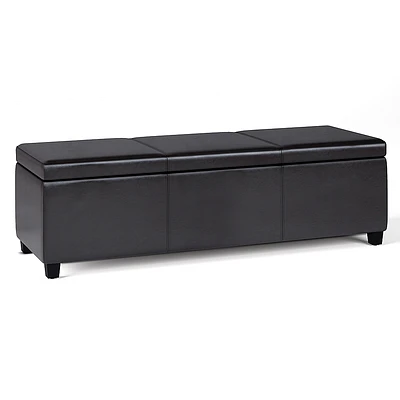 Simpli Home - Avalon Extra Large Storage Ottoman Bench