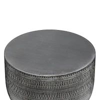 Simpli Home - Johnsen Metal Coffee Table - Antique Silver