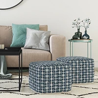 Simpli Home - Noreen Square Pouf