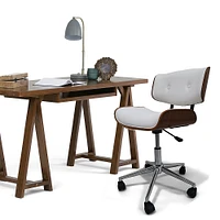 Simpli Home - Dax Bentwood Office Chair - White