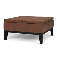 Simpli Home - Dover Square Coffee Table Storage Ottoman